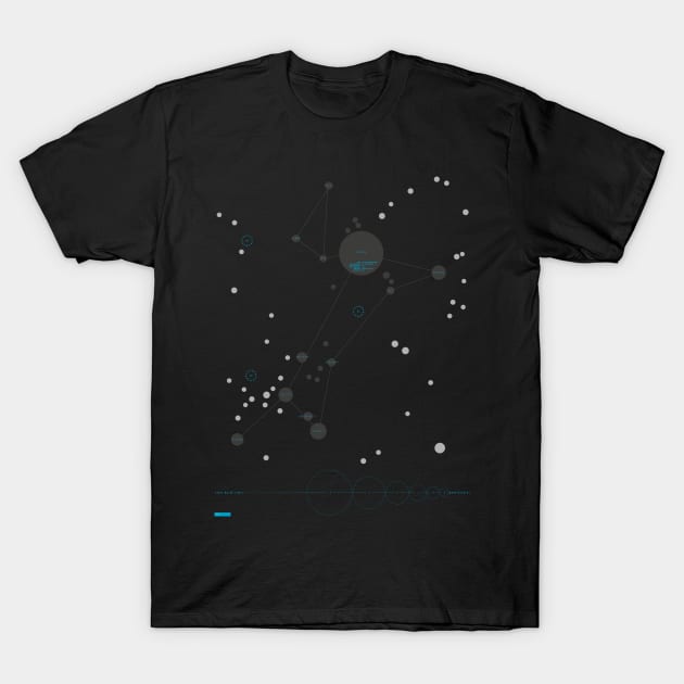 Canis Major and the Dog Star 'Sirius' Star Map T-Shirt by SiPat.inc